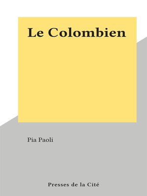 cover image of Le Colombien